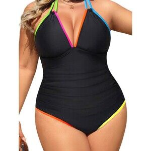 Aqua Eve Plus Size Swimsuits One Piece Bathing Suit for Women Tummy Control 14W